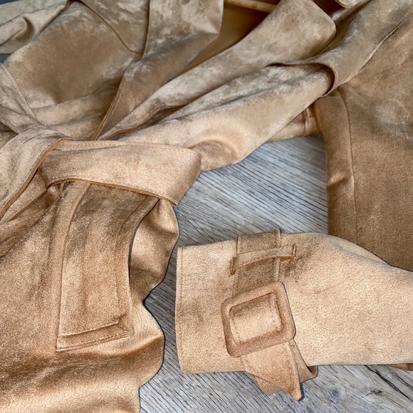 Forever 21 Camel Faux Suede Duster/Trench Jacket - Picture 4 of 6